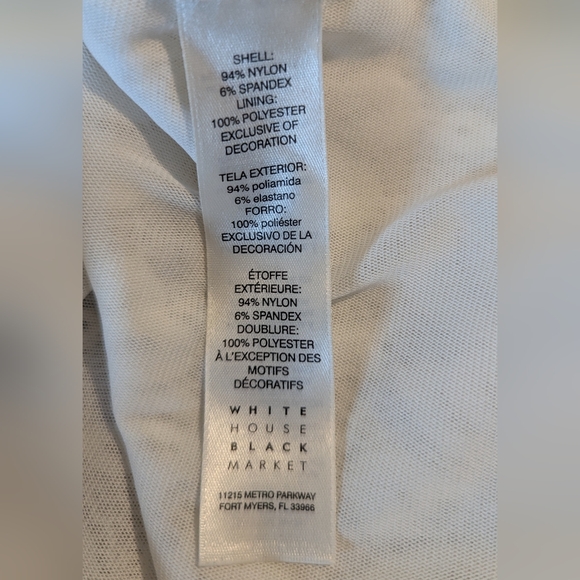 WHBM Long-Sleeve Reversible Ivory Lace Top (S) - Picture 5 of 8